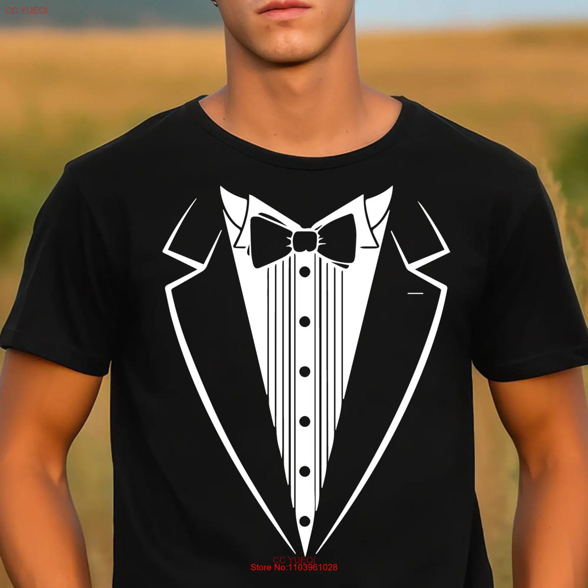 Футболка-смокинг с длинным или коротким рукавом для мальчиков