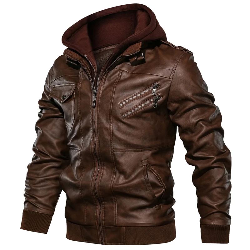 

Brand New Winter Jackets Men Casual Outwear Coat Windbreaker PU Motorcycle Leather Jackets Male Euro Size S-XXL Leather Coats