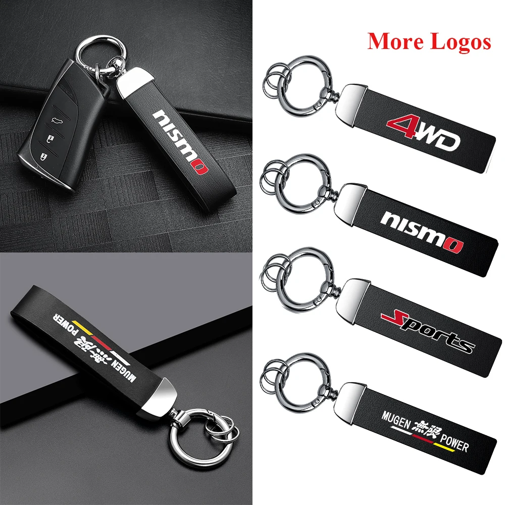 

Luxury Metal Leather Car Logo Keychain Rings Key Chain Keyring Accessories For Toyota Corolla Yaris Rav4 Hilux TRD CHR Camry 40