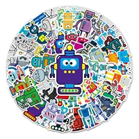 51 hand account robot graffiti stickers cartoon childrens toys diy mobile phone suitcase waterproof sticker pack