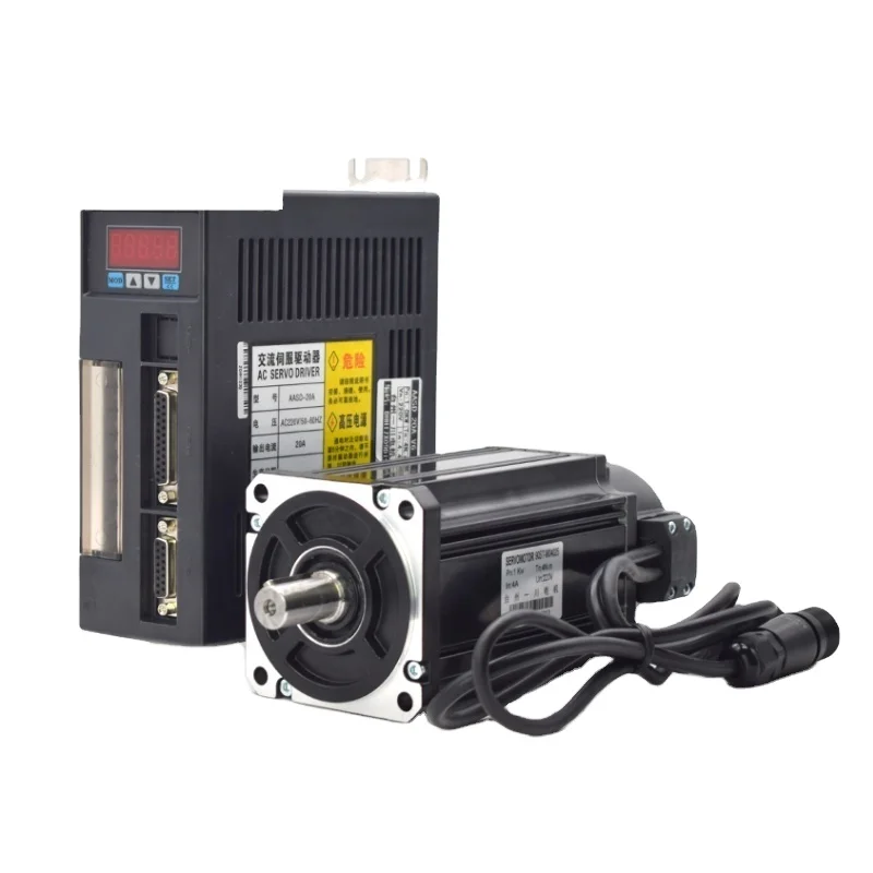 

Aubalasti Servo Motor Driver 750W AC Servo Motor 80ST-M02430+AC Servo Motor Driver 220V AASD 20A for CNC Engraver And Cutting