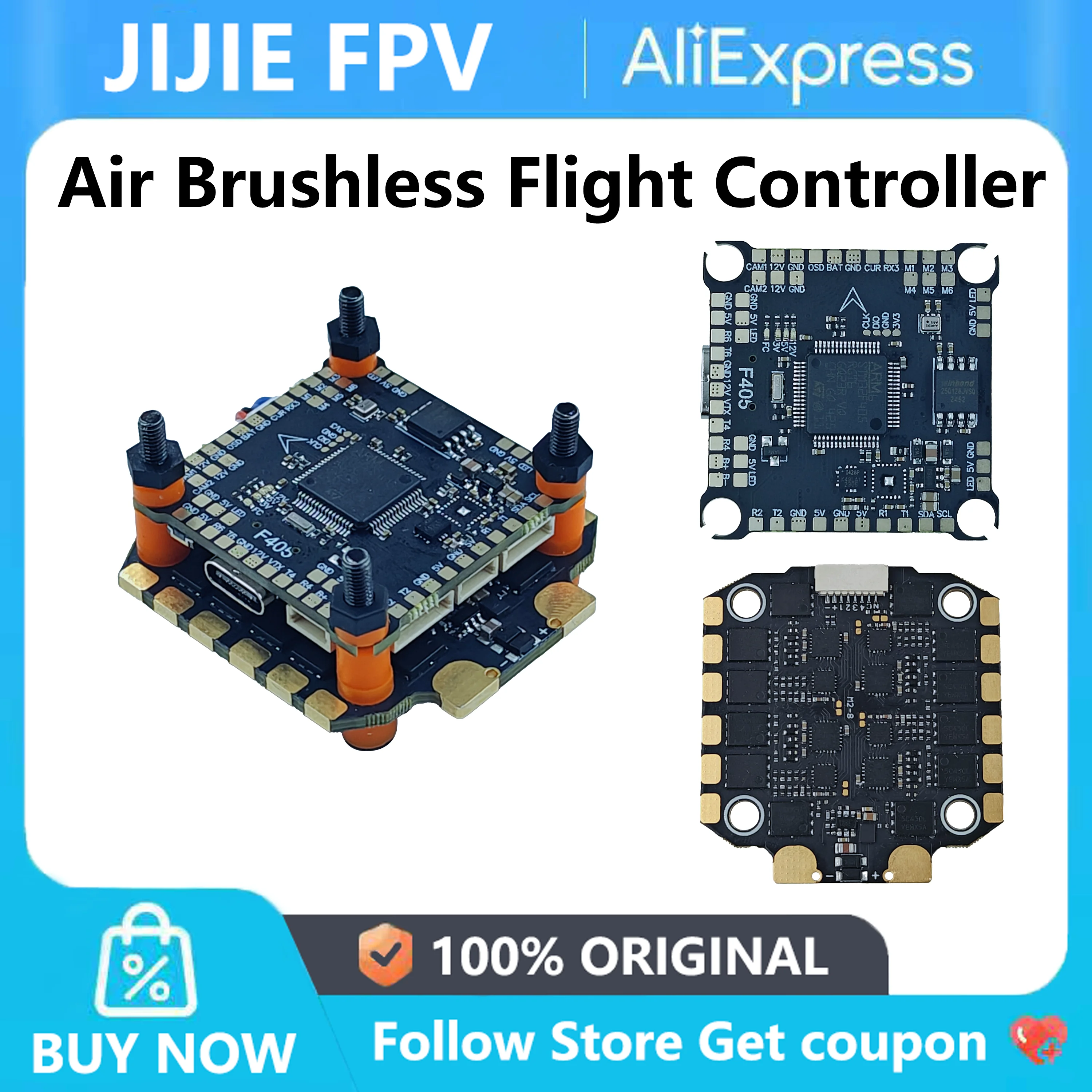 Фото Контроллер полета F405 F405HD / F4 V3S Plus FC + 70A 4in1 BLheli_S ESC Stacks 30,5*30,5 мм для RC FPV Racer Drone №1