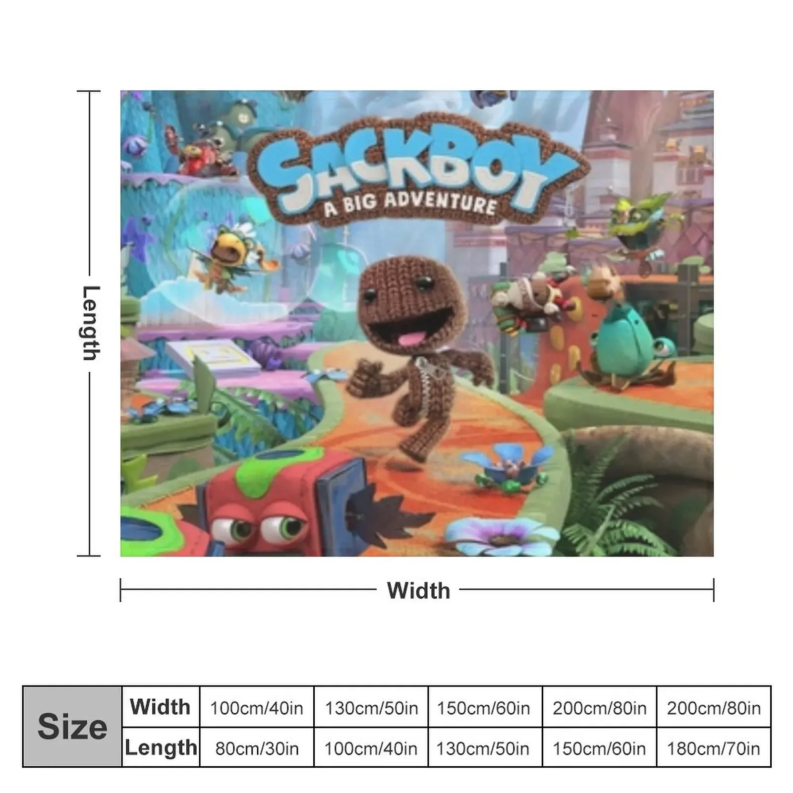 Одеяло Sackboy роскошные мягкие одеяла в стиле манга