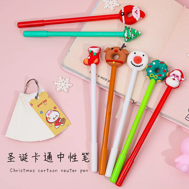 

Pencil Christmas Pencil Cartoon Santa marker pen Student Office exam pen Christmas stationery gifts Roller ball pen