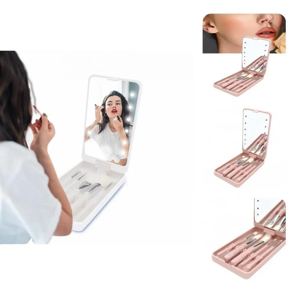 

3 цвета 1 набор красивое вращающееся на 360 градусов Светодиодное Зеркало компактное портативное зеркало ударопрочные косметические инструм...