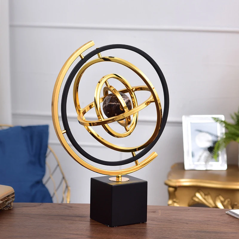 

Luxury Home Interior creativity Metal Modern circular ring Earth Studio Interior decoration art home decoration
