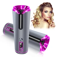 lcd cordless hair curler iron wireless usb auto curling iron for curls or waves portable curling wand for hair styling tools