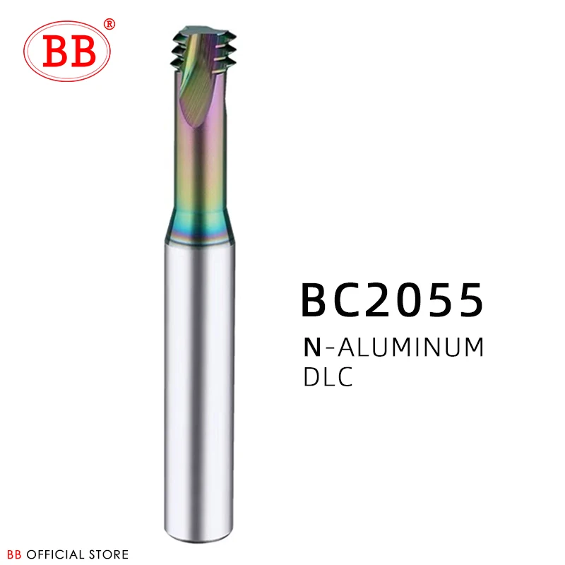 

BB 3 Teeth DIY M3 M4 M5 M6 M8 M10 Thread Mill Coated Carbide Miniature ISO UNC UNF Pitch Internal Cutter Tool Tap