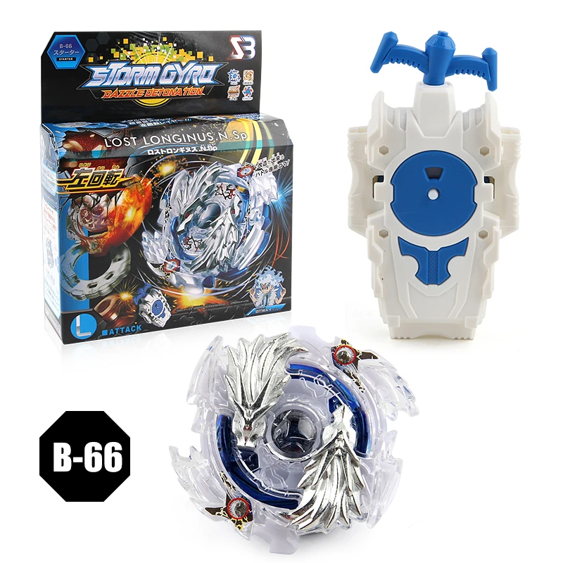 

Burst Starter Speed 4D LOST LONGINUS.N.Sp B-66 Combat Spinning Top With Launcher Play Set For Kids Boy