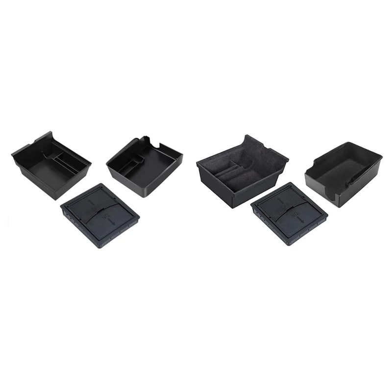 

3PCS Center Console Organizer Tray Fit for 2021 Tesla Model 3/Y Armrest Cubby Drawer Storage Box Accessories