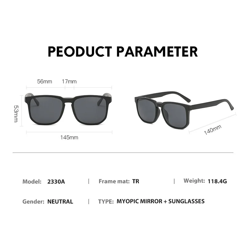 Мужские и женские очки для близорукости VCKA поляризационные солнцезащитные в