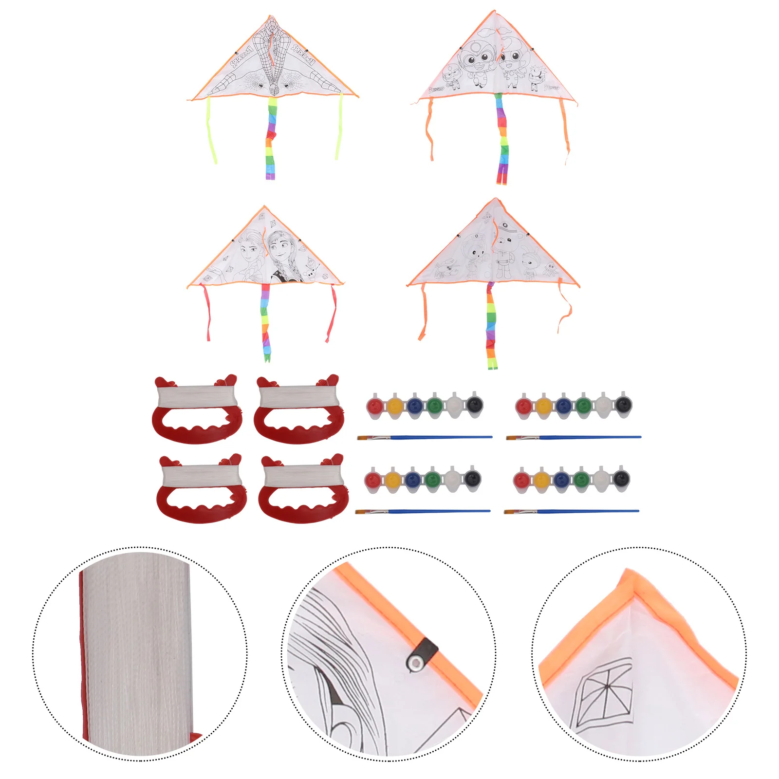 

4 набора ручек, змей, веревок, краски, практичные новые полезные поделки «сделай сам», набор белых змей для детей