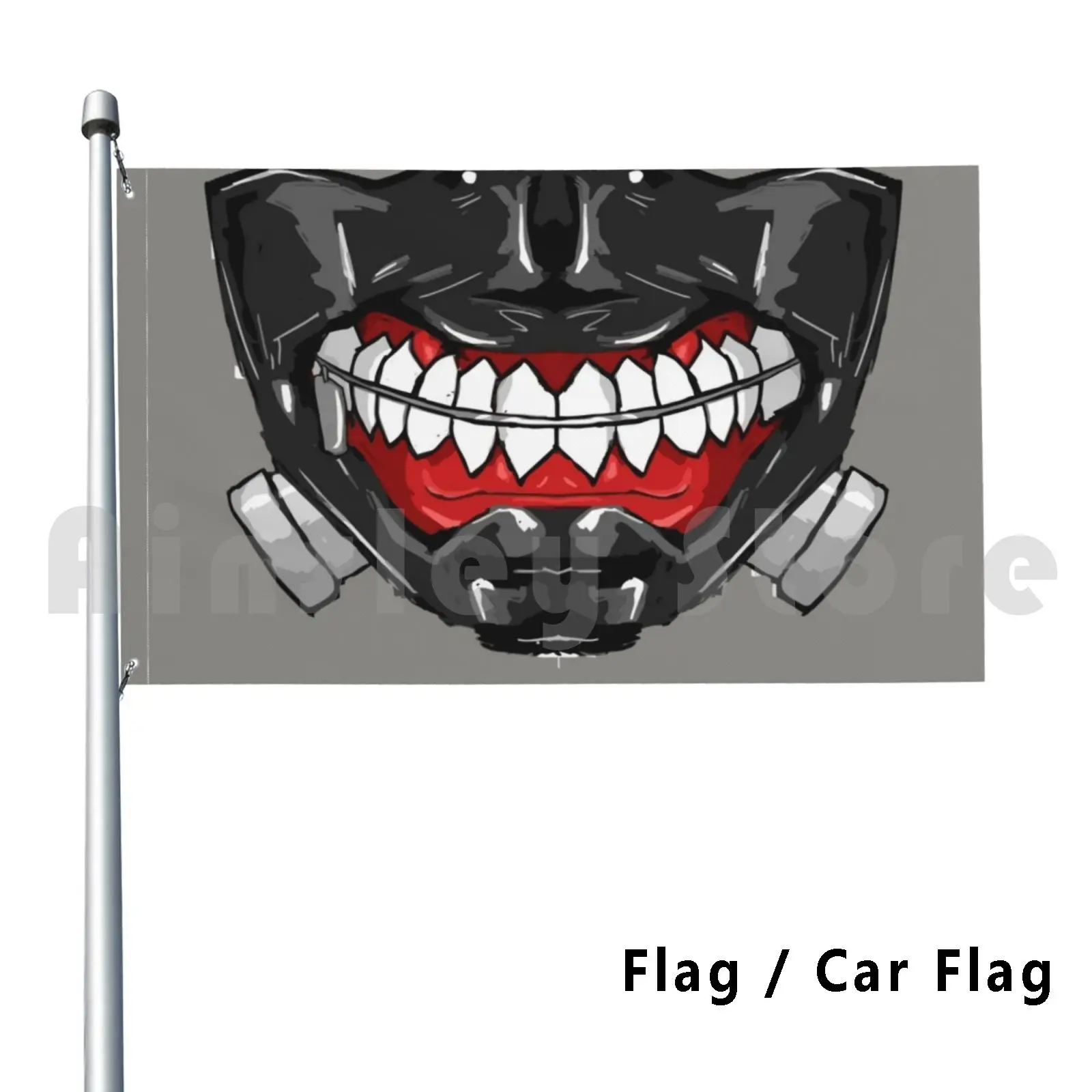 

Ken Kaneki Flag Car Flag Printing Custom Ken Kaneki Tokyo Ghoul Anime Sleeve Geek Blood Horror Goth Japan