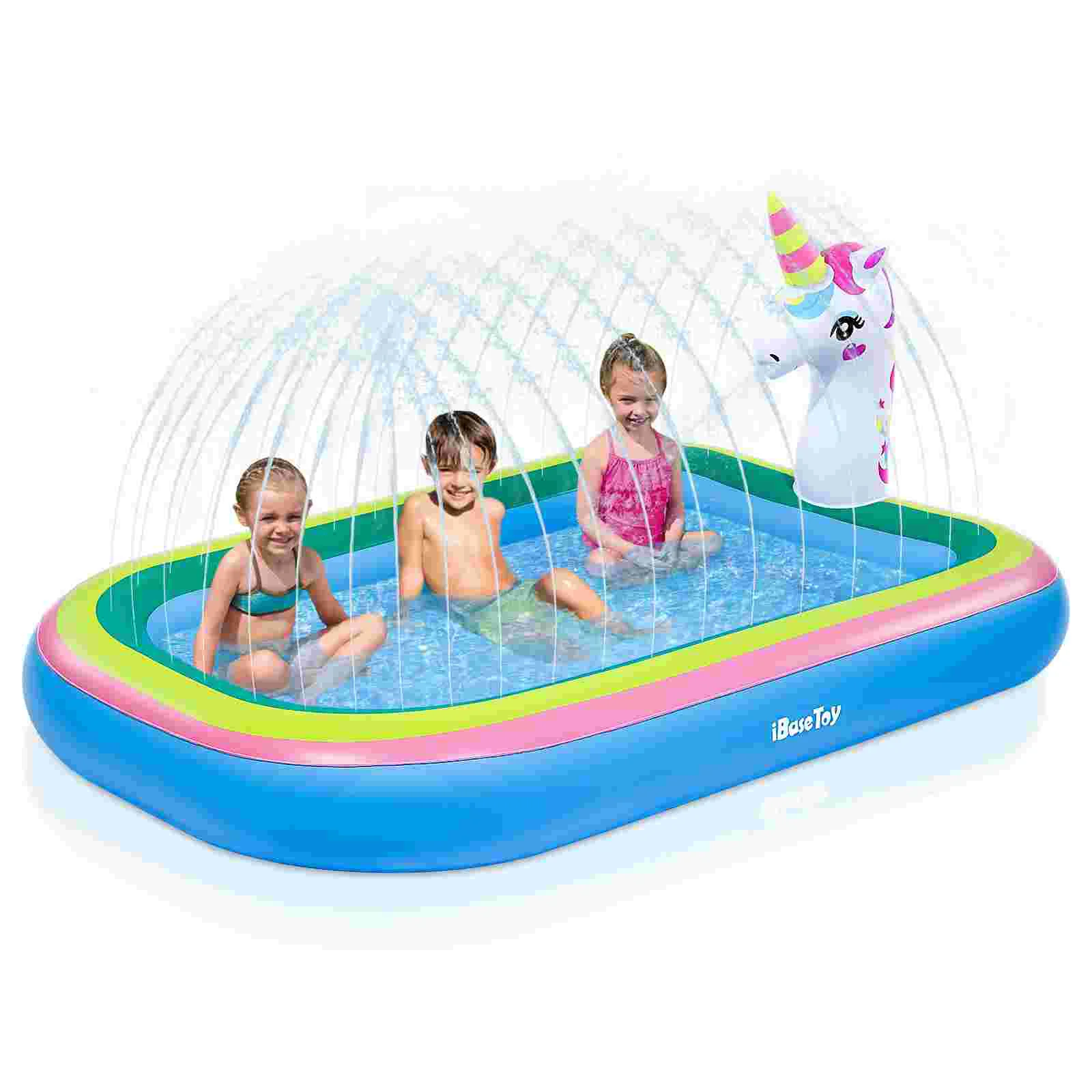 

IBASETOY, ПВХ, прочный детский плавательный бассейн для малышей, надувной бассейн, разбрызгиватель