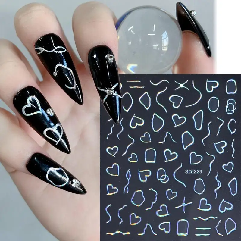 

Nail Enhancement Sticker Multi Purpose Three-dimensional Colorful Embossed Laser Nail Tool Nail Patch Nail Nail Stickers