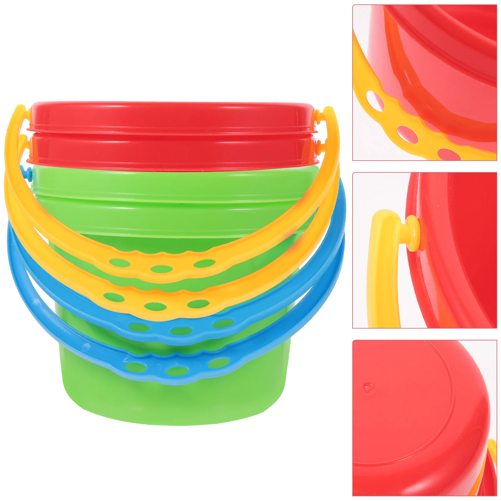 

4 Pcs Sand Set Plastic Beach Pail Tool Bucket Mini Buckets Portable Childern Toy Kids