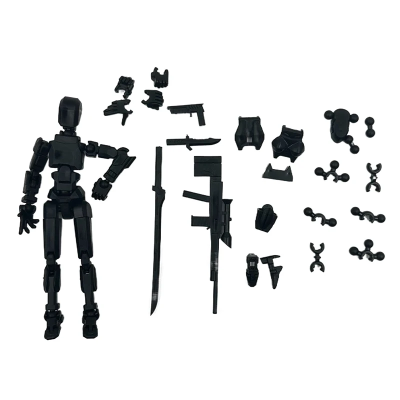 

Многошарнирный пластиковый робот с женскими аксессуарами