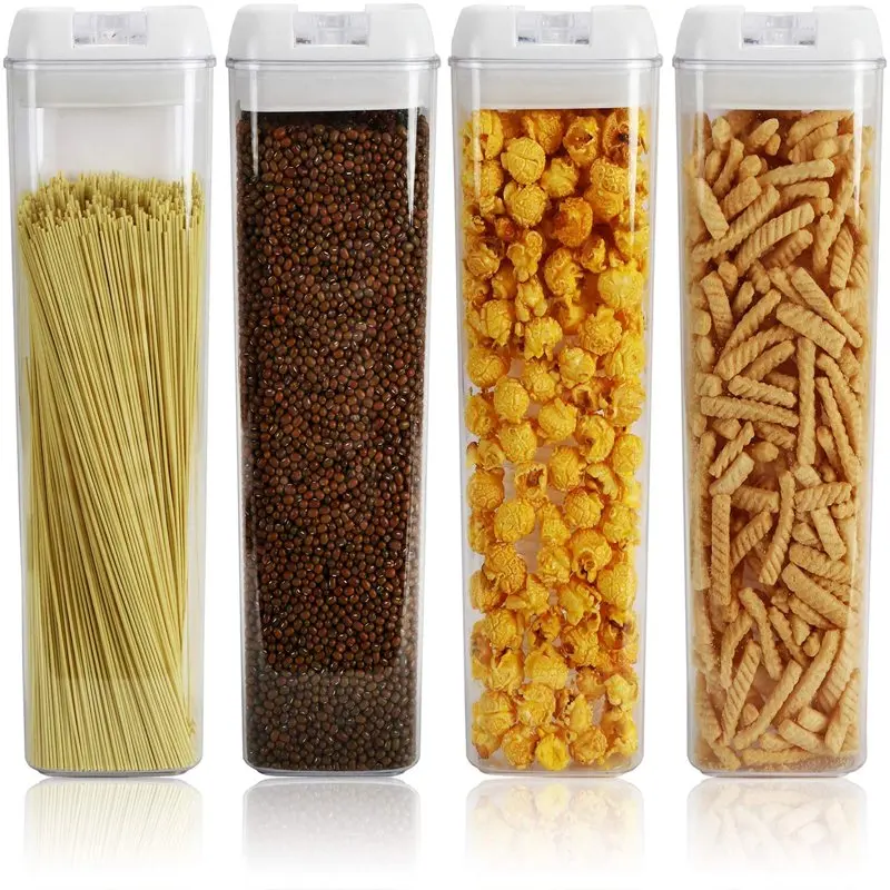 

Food Storage Containers Set, Kitchen Pantry Organization and Storage with Easy Lock Lids, 4 Pcs
