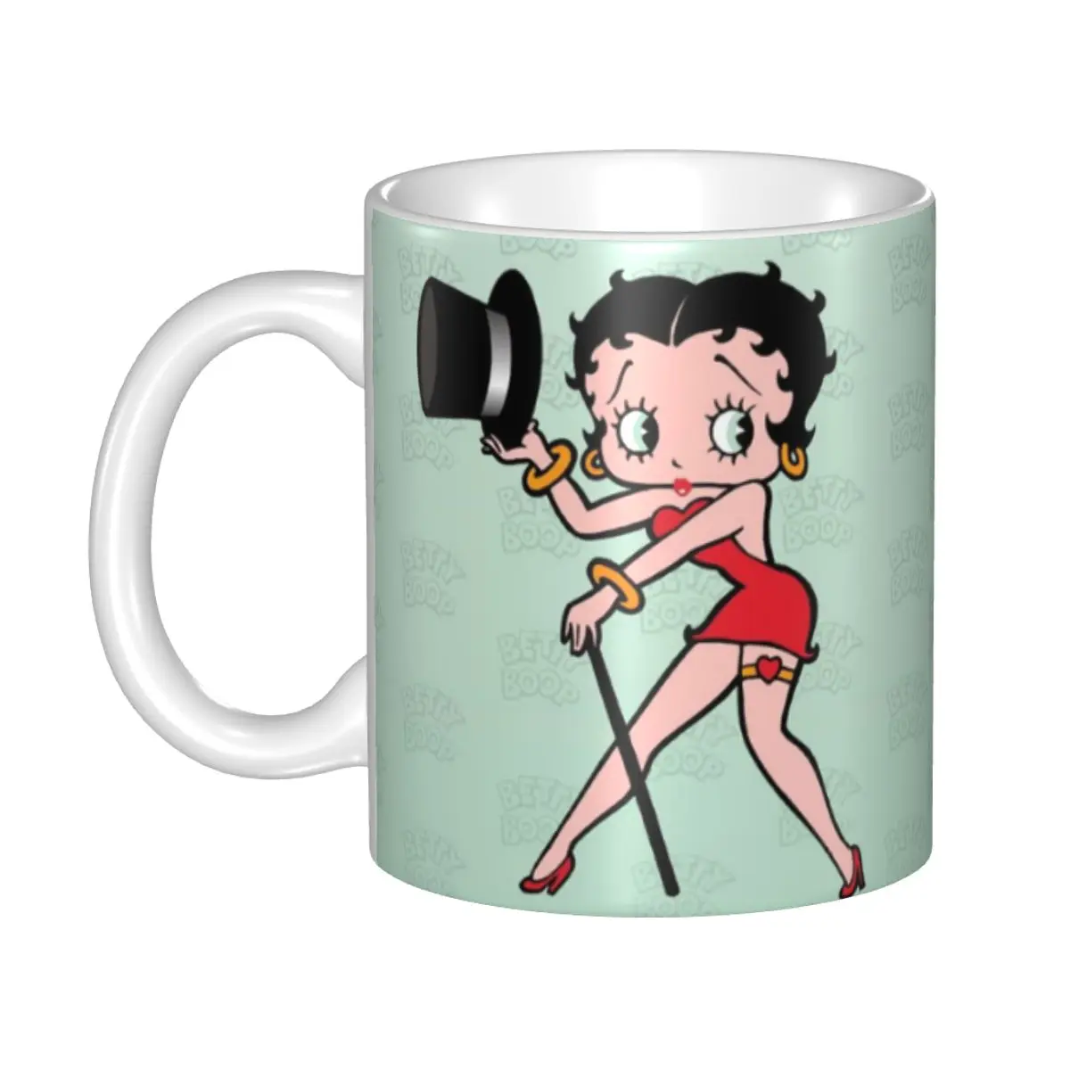 

Personalized Boop Bettys Mug DIY Cartoon Pattern Ceramic Milk Tea Coffee Cups Outdoor Work Camping Men Women Mugs