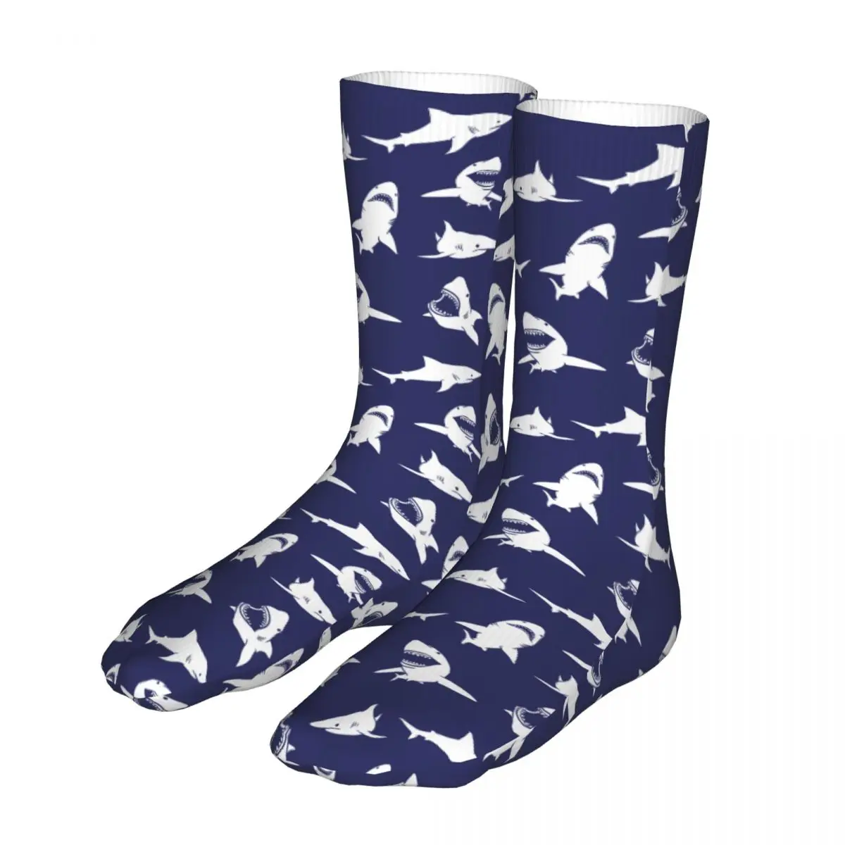 

Fashion Socks Male Mens Women Crazy Cute Sea Life Sharks Socks Sport Stockings Spring Summer Autumn Winter