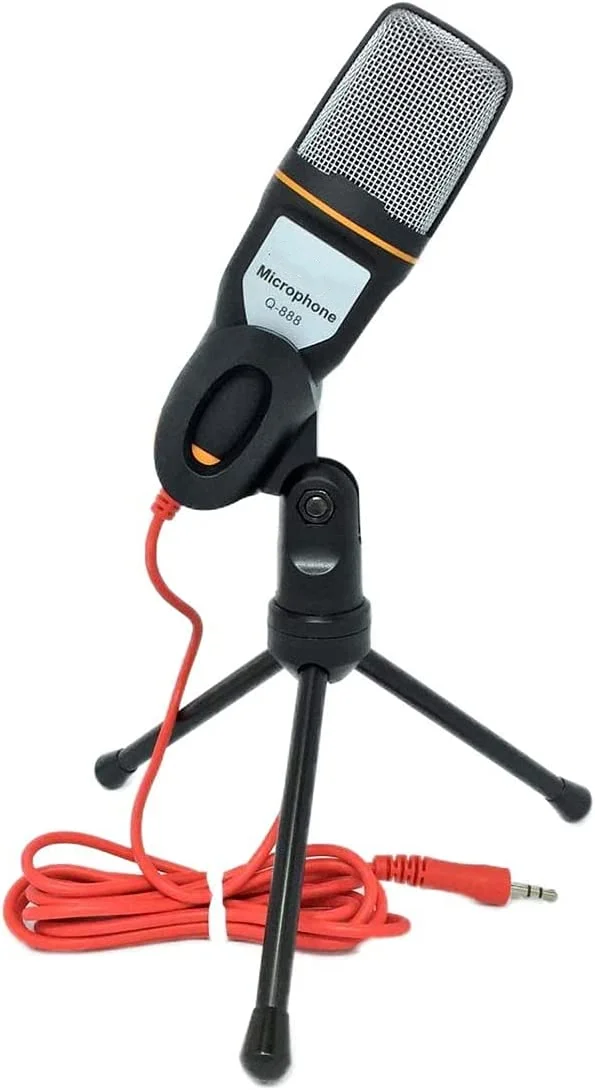 

2023 Microfone Condensador Para Gravaçao Profissional Com Tripe Para Notebook e PC Cor Preta (BSL-RADIO-2)