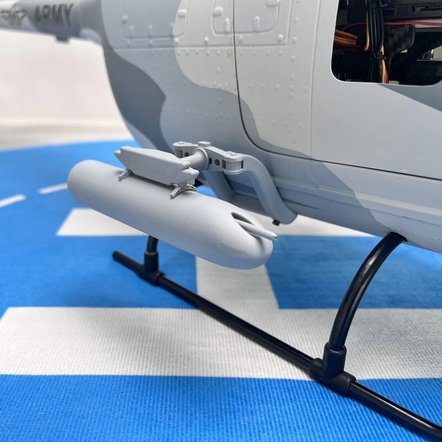 Фото Радиоуправляемый вертолет ROBAN RTF 450 размера BO-105 ARMY с камуфляжной расцветкой, 4 лопасти, модель X2 с GPS. №4