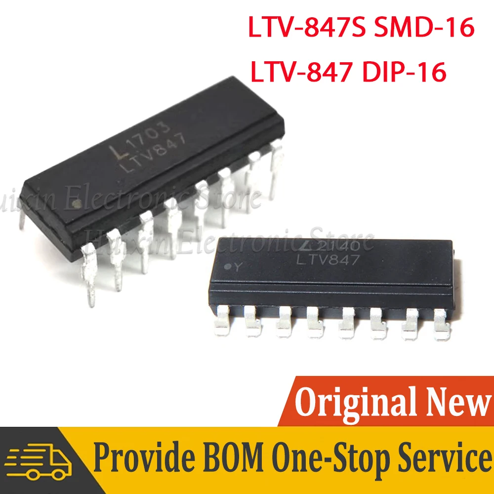 5 шт. PC847 LTV847 LTV847S 847 DIP-16 SMD-16 транзистор выход фотосоединитель IC контроллер чип новый оригинальный