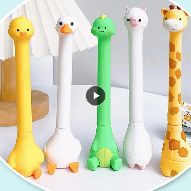 Черные ручки сменным стержнем для подписи креативный мультяшный милый жираф