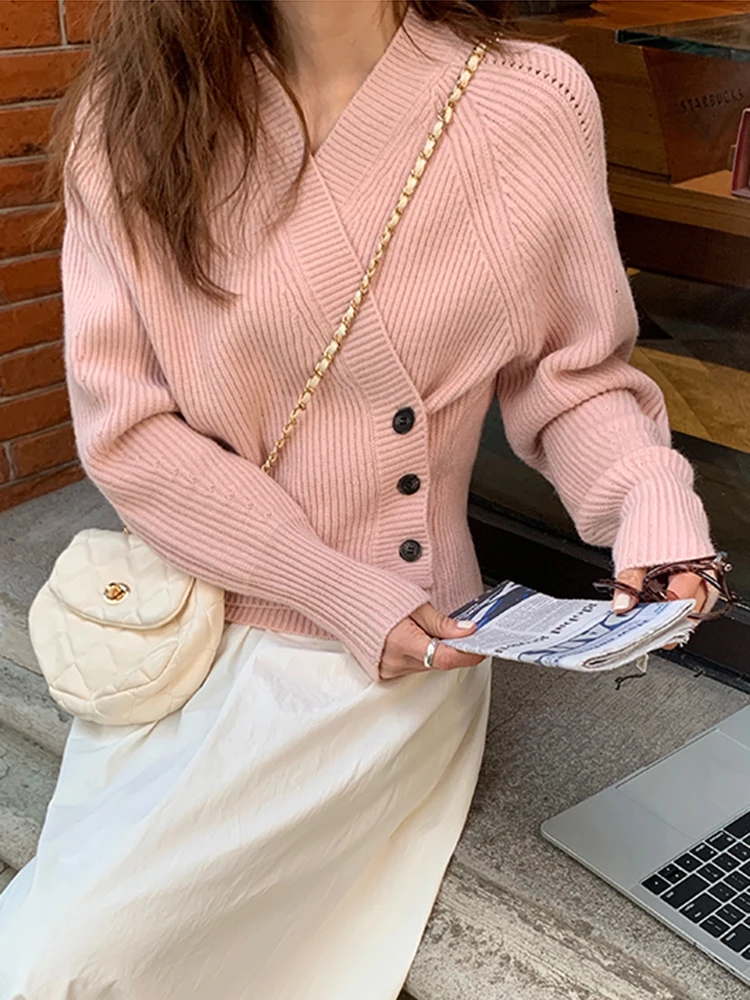 Осень-зима свитер в рубчик пуловеры для женщин 2024 вязаный сексуальный с