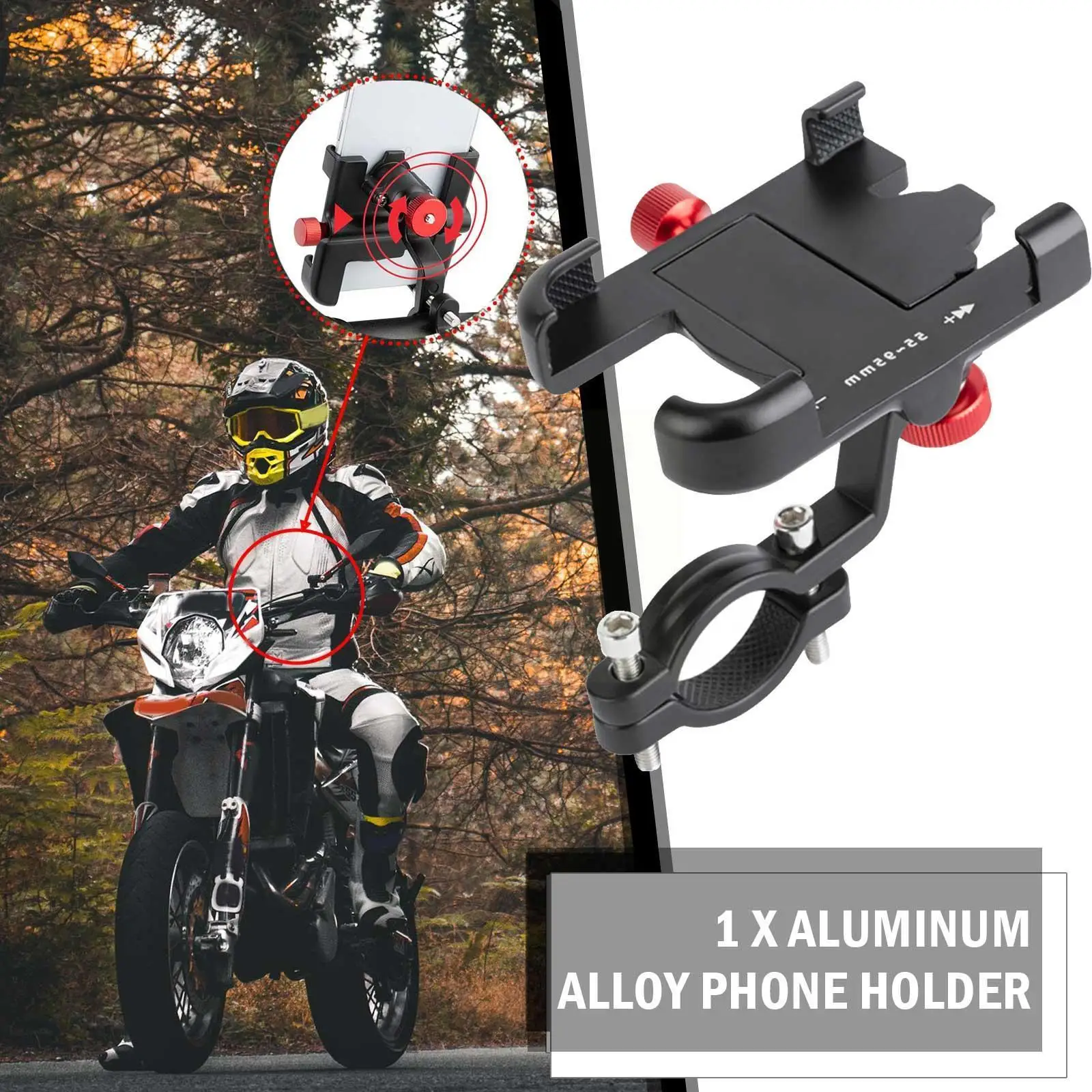 

Universal 360 Degree Rotatable Aluminum Alloy Bicycle Phone Bracket Gps Non-slip Phone Bicycle Clip Handlebar Mount Stand H L7j2