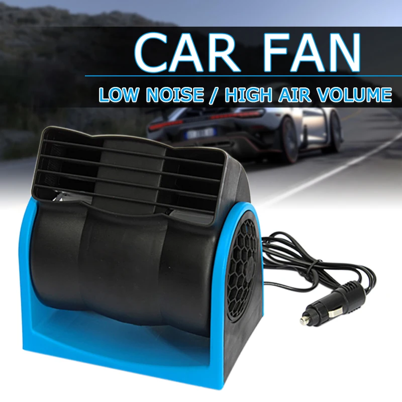 12V Car Adjustable SpeedAir Conditioner Vehicle Air Fan Truck Boat Car Cooling  Silent Cool Cooler With Car Cigarette Lighter