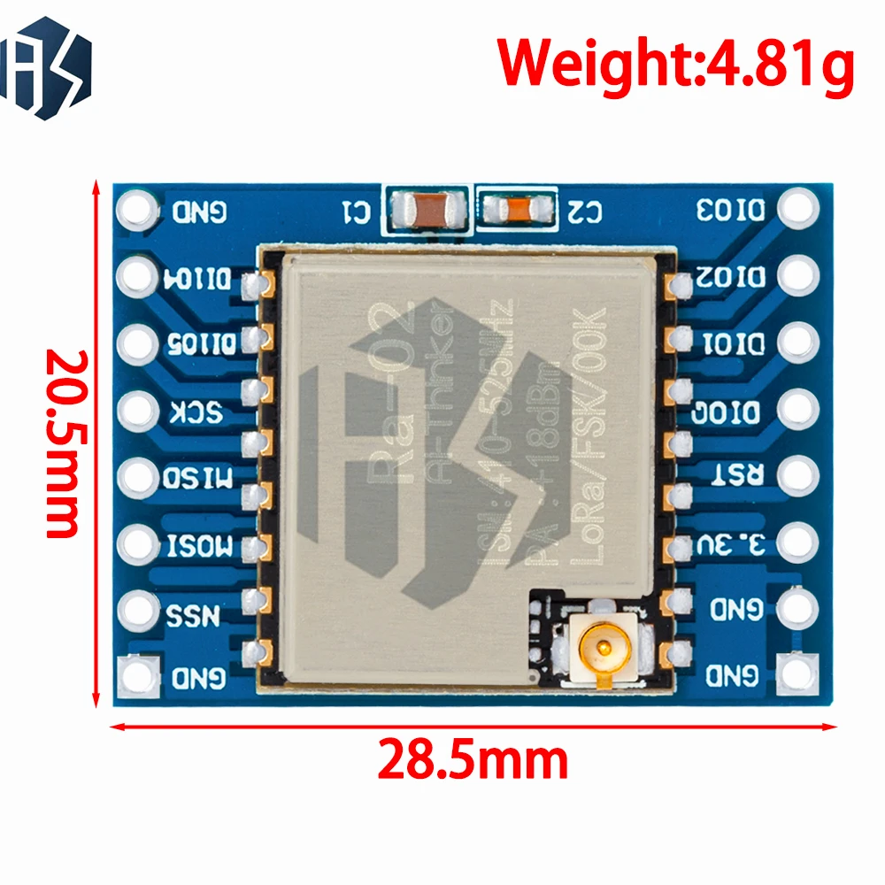Bs 433 МГц SX1278 Модуль LoRa 433M 10 км Ra-02 Беспроводная плата передачи расширенного