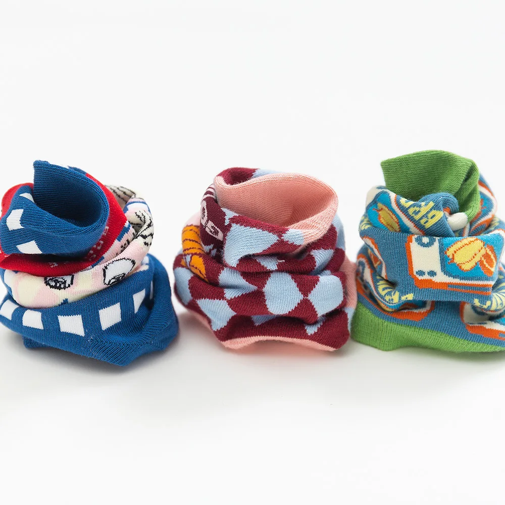 Original Tide Brand Lolita Vintage Lllustrated Socks Cute Cartoon Cat Cotton Preppy Style Men's And Women's Low Top Boat Socks