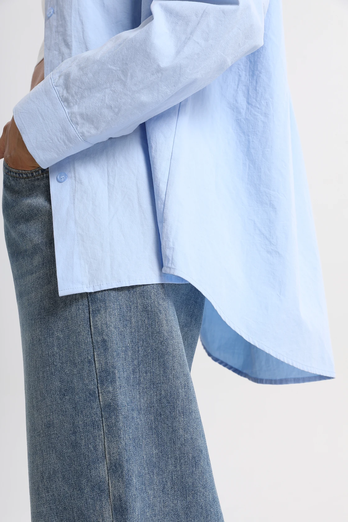 Украшение с бантом повседневная рубашка свободного кроя длинными рукавами