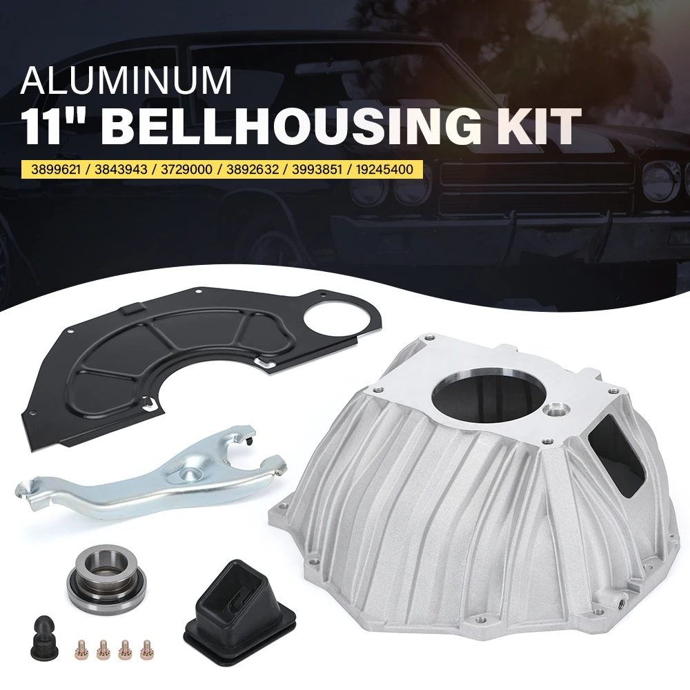 11-дюймовый алюминиевый комплект Bellhousing 3899621 С крышкой для проверки маховика Chevy