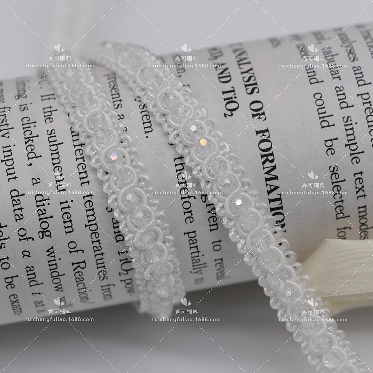 Черно-белая бусина для ногтей ручной работы хрустальная лента 8-образная