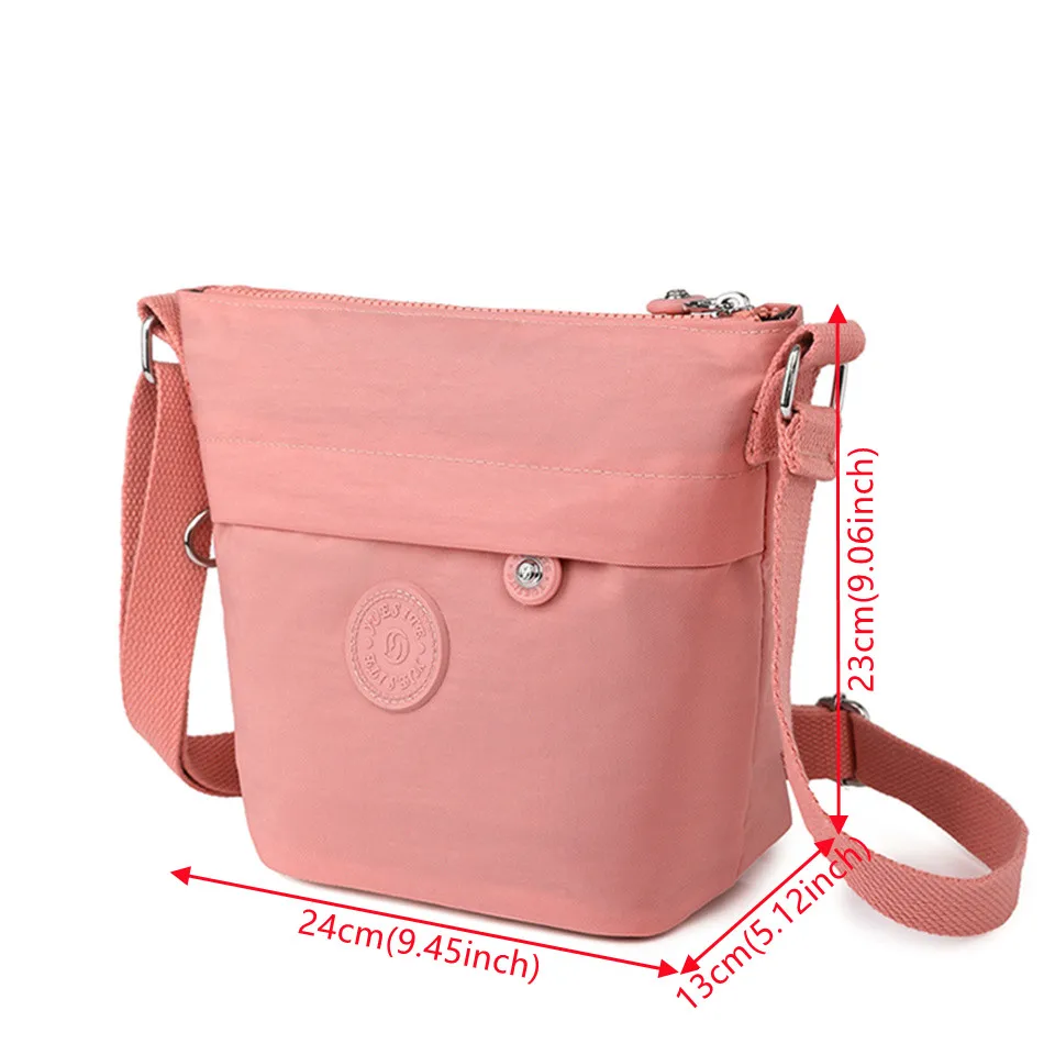Women Nylon Travel Shoulder Bag Casual Crossbody Bags Good Qualtiy Outdoor Handbag School Retro Tote Zipper Messenger Bag