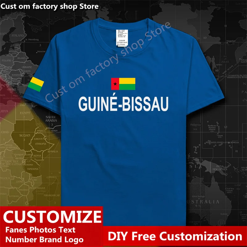 

Republic of Guinea-Bissau GNB Country T shirt Custom Jersey Fans DIY Name Number LOGO High Street Fashion Loose Casual T-shirt