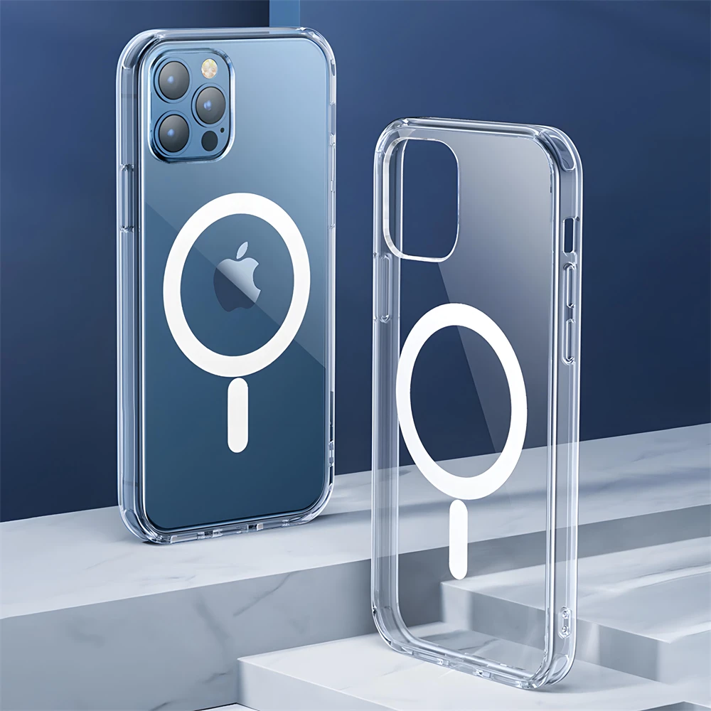 

For Magsafe Clear Magnetic Case for iPhone 14 13 12 11 Pro Max Wireless Charging Cover For iPhone 13 12 Pro 14 Plus Magnet Case