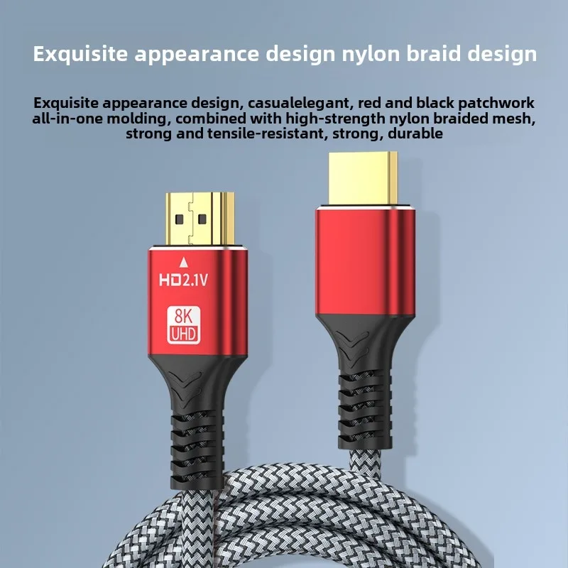 Фото 8K HDMI-совместимый кабель 2.1, высокоскоростной динамический HDR, 48 Гбит/с, 8K/60 Гц, 4K/120 Гц, UHD видеокабель сверхвысокой четкости для HDTV №5