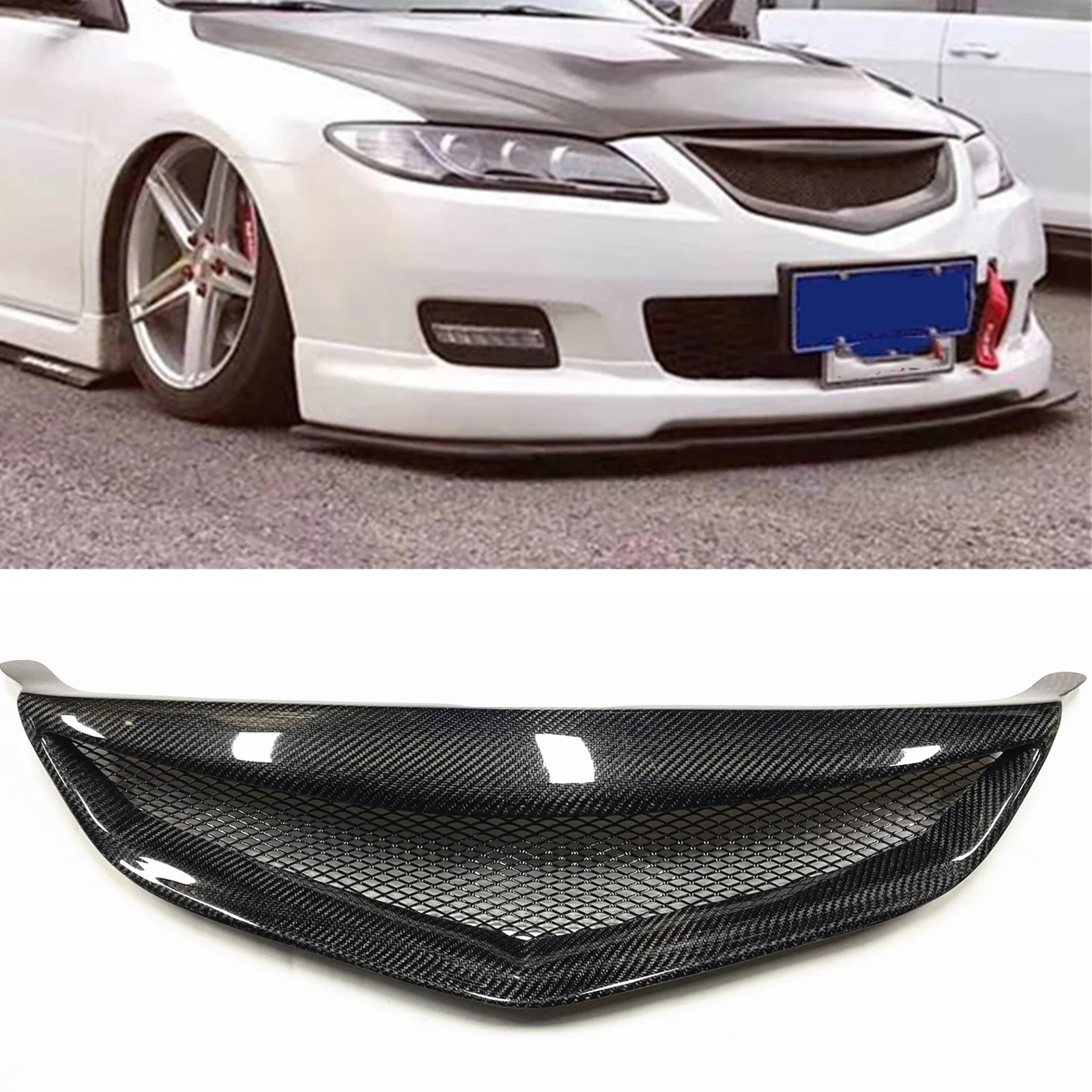Новый! Передняя решетка для Mazda 6 Mazda6 2006-2010 гоночные грили верхний бампер из