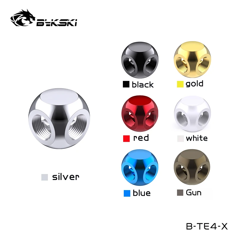 

Bykski 3 Way ,4 Way Split er адаптер, DIY Split Loop аксессуары для водяного охлаждения, гаджет для ПК, G1/4 ",B-TE3/4-X