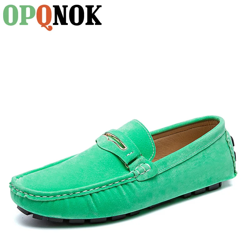 

Лоферы мужские замшевые, повседневная обувь на плоской подошве, Роскошные Мокасины, дышащая летняя обувь для вождения, большие размеры 38-48