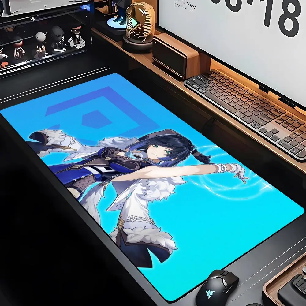 Коврик для мыши Yelan Yoimiya Yun Jin большой игровой коврик с мультяшным рисунком и