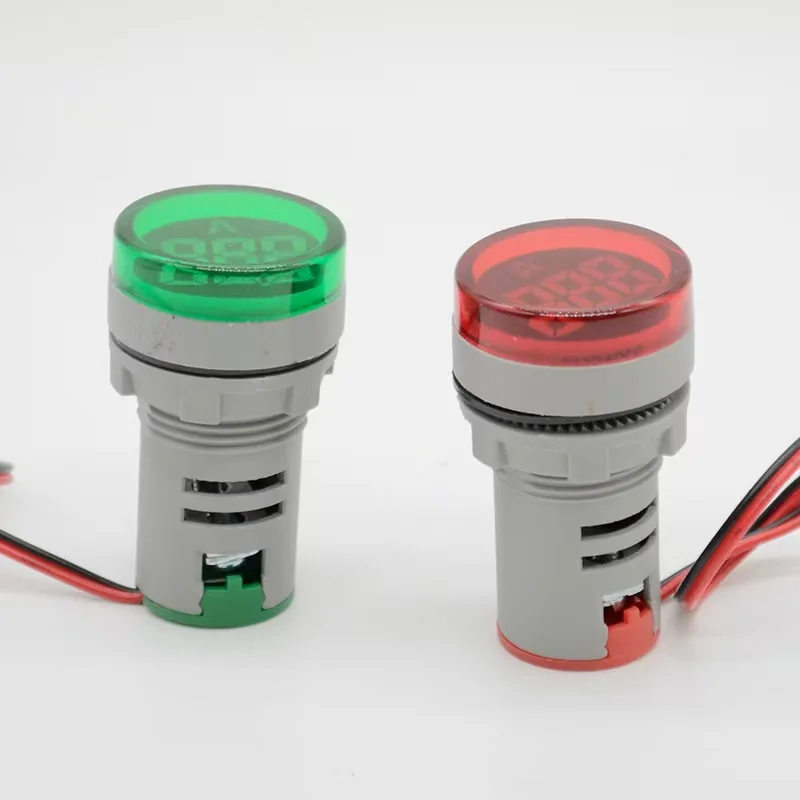 AC 0-63A DC 6-100V квадратный/круглый светодиодный цифровой вольтметр амперметр