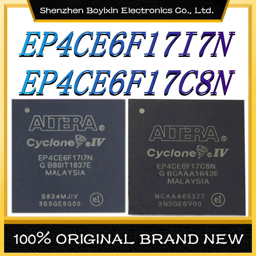 

EP4CE6F17I7N EP4CE6F17C8N Package: FBGA-256 Brand New Original Genuine Programmable Logic Device (CPLD/FPGA) IC Chip