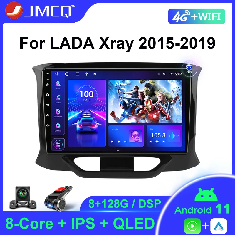 Автомобильная Мультимедийная система JMCQ 2 Din Android 11 4G для LADA X Ray Xray 2015 - 2019 |