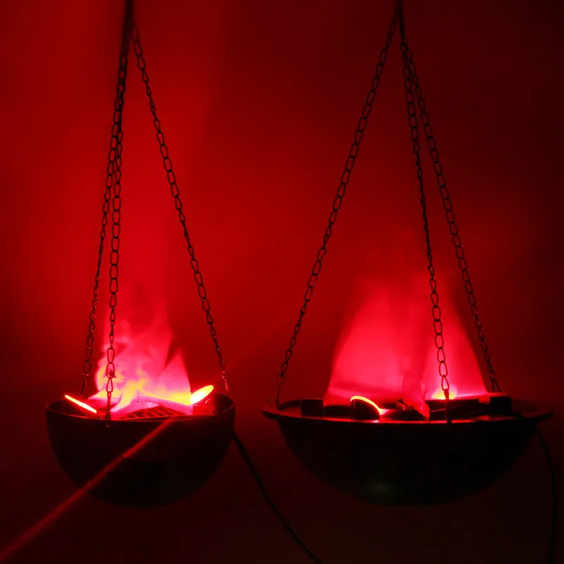 Имитация 3D огненного пламени подвесная жаровня лампа для домашней вечеринки