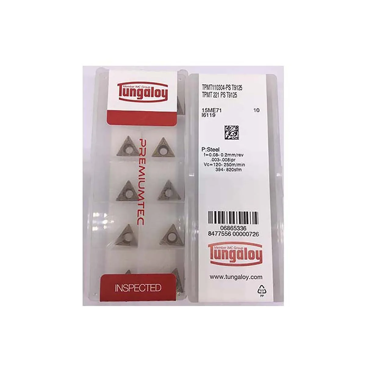 

Tungaloy 100% Original TPMT TPMT110308 TPMT110304 TPMT110204 TPMT090204 PS NS9530 Medium-Roughing Carbide Turning Inserts