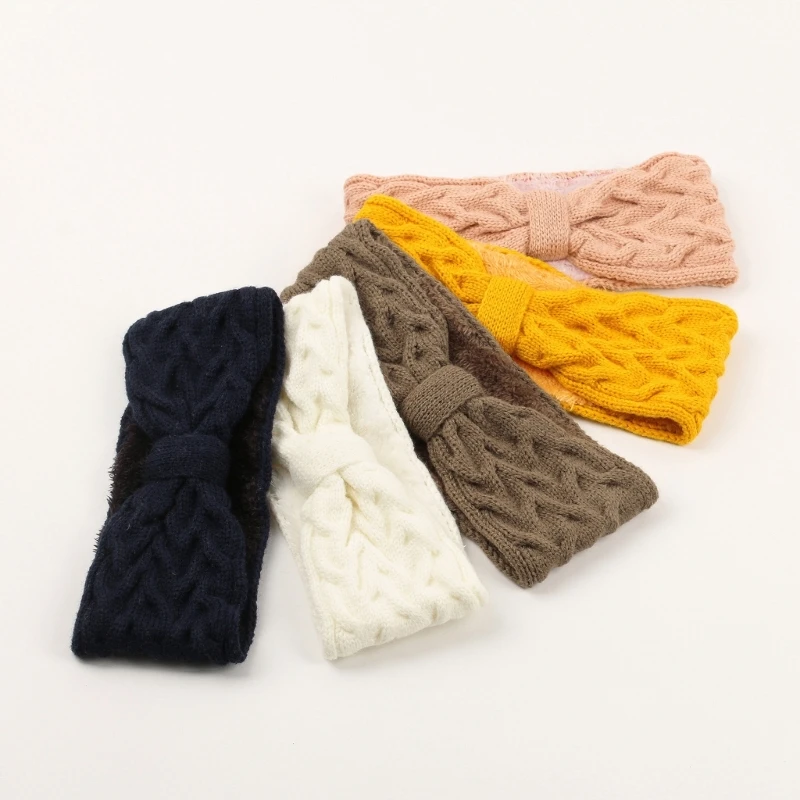 Удобные женские зимние повязки на голову из мягкой вязки и трикотажной подкладке